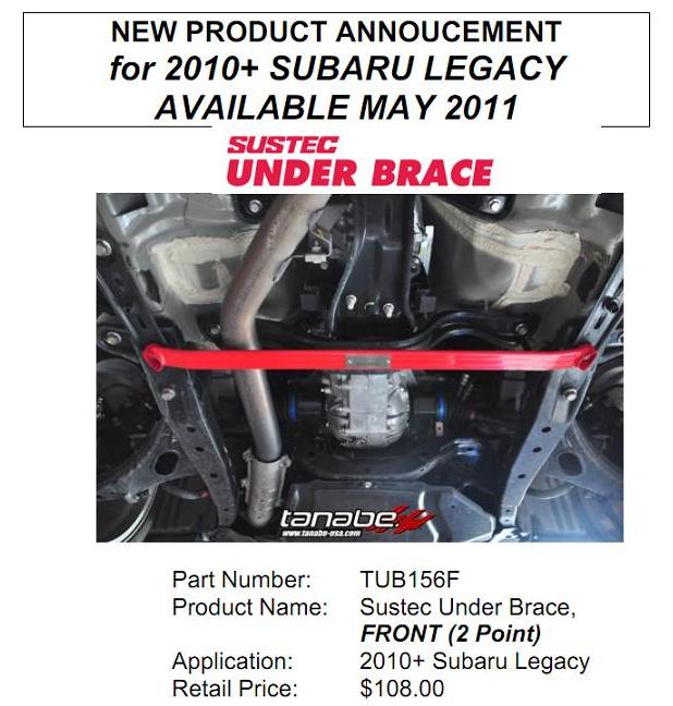 Front Under Brace for Subaru Legacy