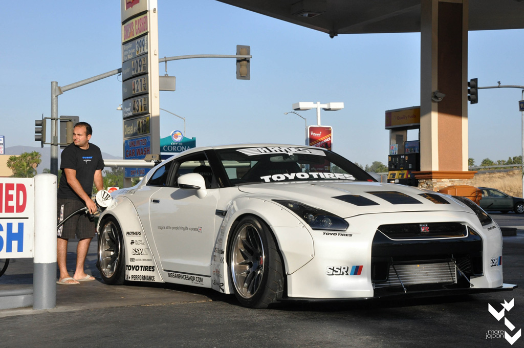 Filling the tank before the event so we didn't have to stop during the run.