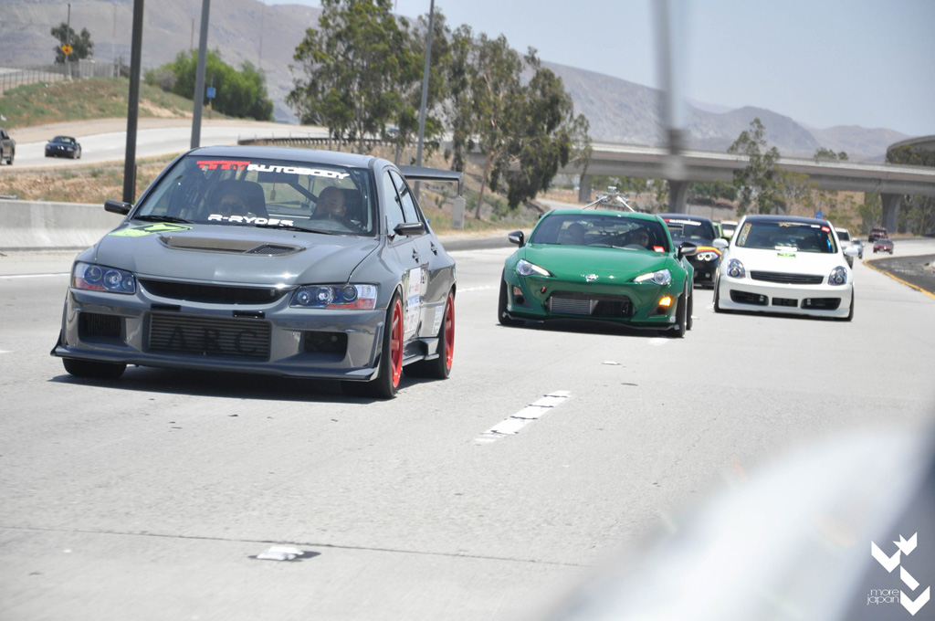 Trying to get through the traffic!